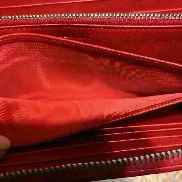 Prada Diagramme Calfskin Leather Continental Wallet GUC - Picture 10 of 14